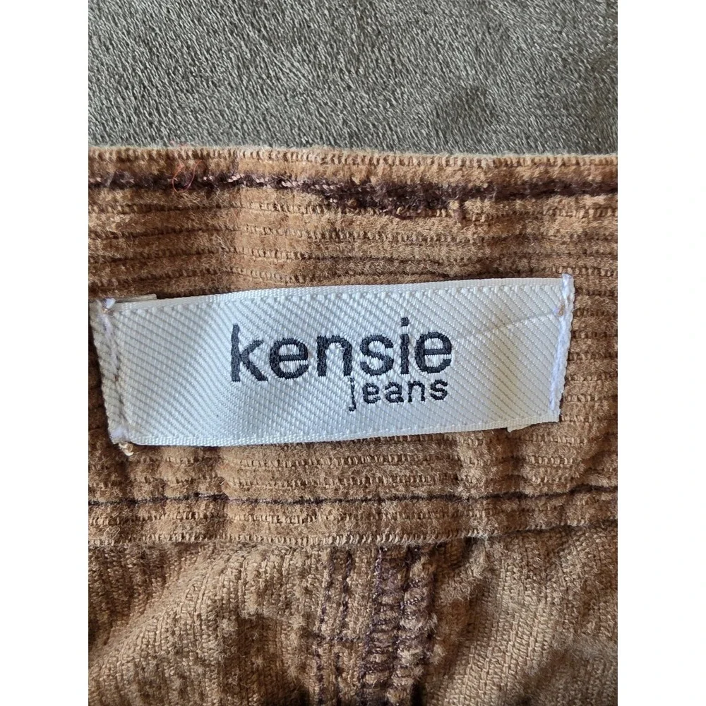 Kensie Jeans Mini Skirt Size 2 Brown Cotton Casual Retro Short Corduroy